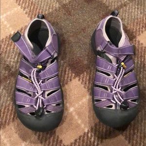 Keen summer sandals with sturdy rubber soles.